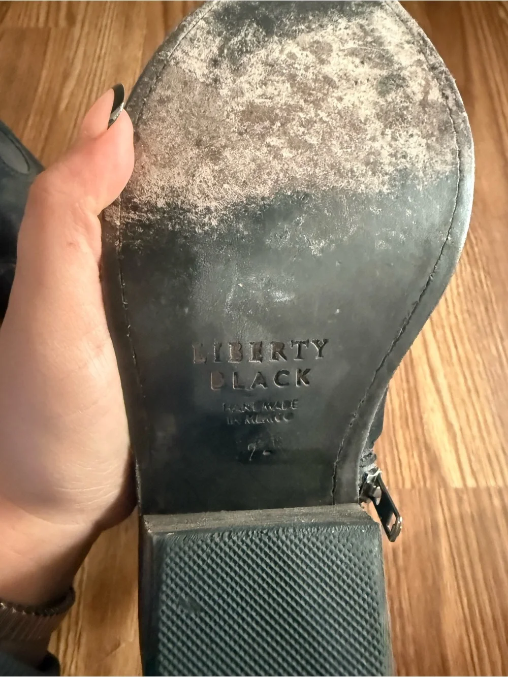 liberty black suede